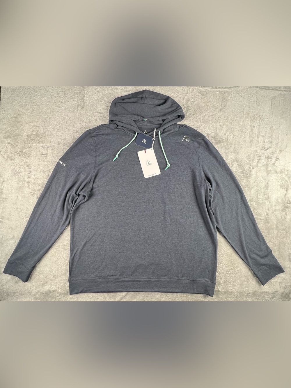 Rhoback Hesi Performance Hoodie Men's Size XXL Long Sleeve Pullover Heather Grey